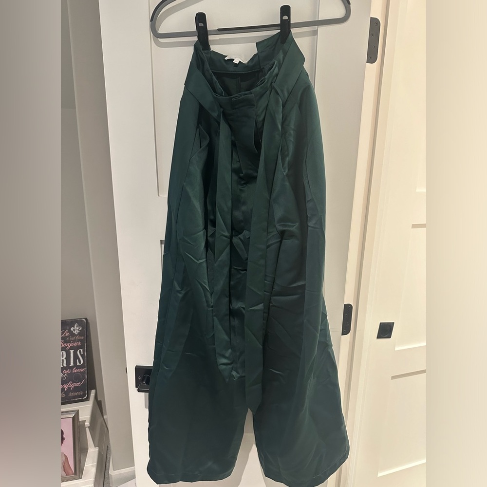 NWT Corey Lynn Calter Deep Green Tony Pant